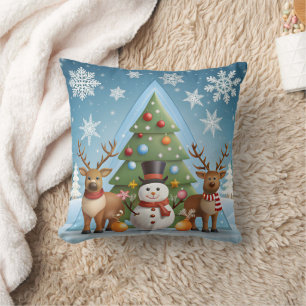 Weihnachtsbaumkissendecke - Schneeflocke, Kissen
