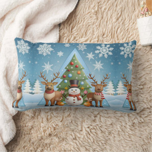 Weihnachtsbaumkissendecke - Schneeflocke, Lendenkissen