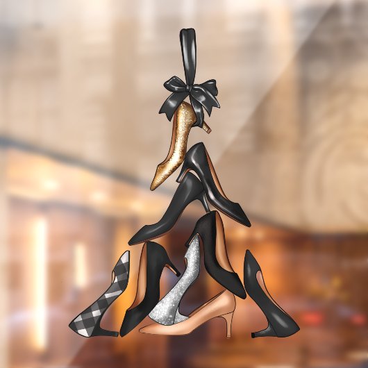 Weihnachtsbaumklammer Fensteraufkleber (Blatt 2)