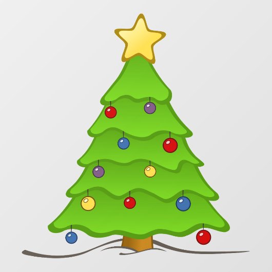 Weihnachtsbaumklammer Fensteraufkleber (Blatt)