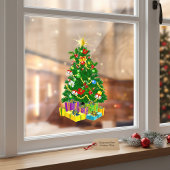 Weihnachtsbaumklammer Fensteraufkleber