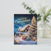 Weihnachtsbaumklettern Freuden Postkarte (Stehend Vorderseite)