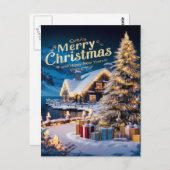 Weihnachtsbaumklettern Freuden Postkarte (Vorne/Hinten)