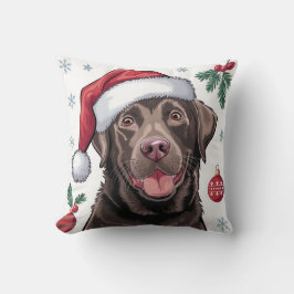 Weihnachtsbaumklopfen Schokolade Labrador Kissen