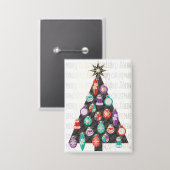 Weihnachtsbaumknopf Button (Vorderseite/Rückseite)