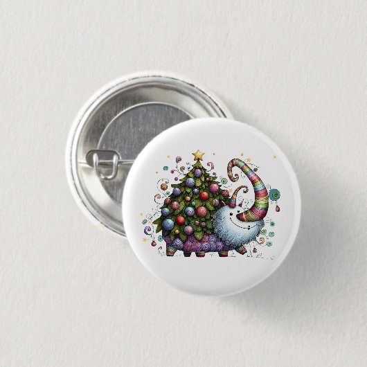 Weihnachtsbaumknopf Button (Vorne & Hinten)