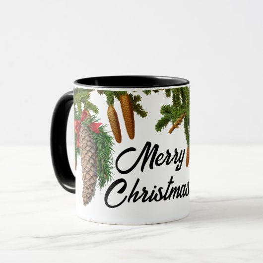 Weihnachtsbaumkonus-Tasse Tasse (Vorderseite Links)