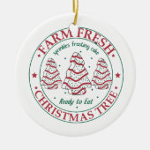 Weihnachtsbaumkuchen, Bauernhof Frische Weihnachts Keramik Ornament (Vorne)