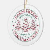 Weihnachtsbaumkuchen, Bauernhof Frische Weihnachts Keramik Ornament (Links)
