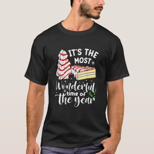 Weihnachtsbaumkuchen Es ist die wunderbarste Zeit T-Shirt (Vorderseite)