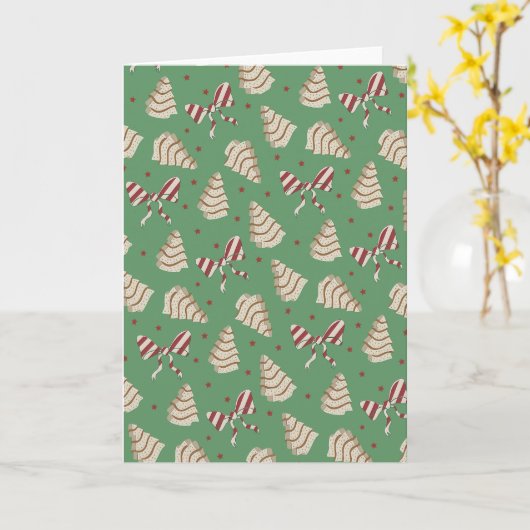 Weihnachtsbaumkuchen Karte (Gelbe Blume)