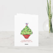 Weihnachtsbaumkuchen Vielen Dank Notiz Karte (Rückseite)