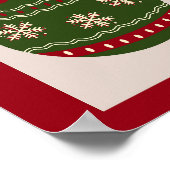 Weihnachtsbaumkugel Grün und Rot Poster (Ecke)