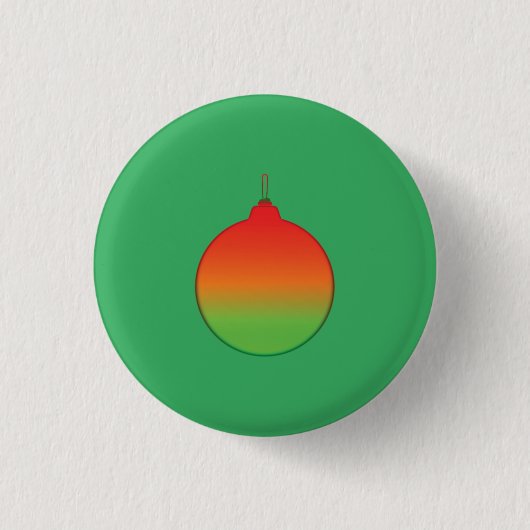 Weihnachtsbaumkugel-Ornament-Knopf Button (Vorderseite)