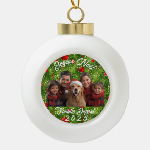 Weihnachtsbaumkugel Personalisiertes Familienfoto Keramik Kugel-Ornament