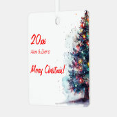 Weihnachtsbaumkugel Schnee Metal Square Ornament (Vorderseite links)