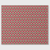Weihnachtsbaumkugeln Rot Und Grün Geschenkpapier (Flach)