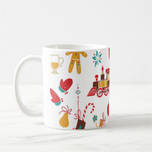 Weihnachtsbaumkugeln: Schneebedeckte Vintage-Kolle Kaffeetasse