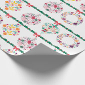Weihnachtsbaumkugeln und Girlande Geschenkpapier (Ecke)