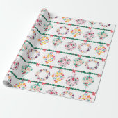 Weihnachtsbaumkugeln und Girlande Geschenkpapier (Ungerollt)
