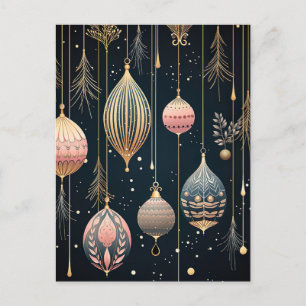 Weihnachtsbaumkugeln Weihnachtsgrußkarte Postkarte