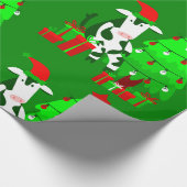 Weihnachtsbaumkuh Geschenkpapier (Ecke)