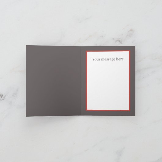 Weihnachtsbaumkuh gibt Stimmung Feiertagskarte (Innenseite)