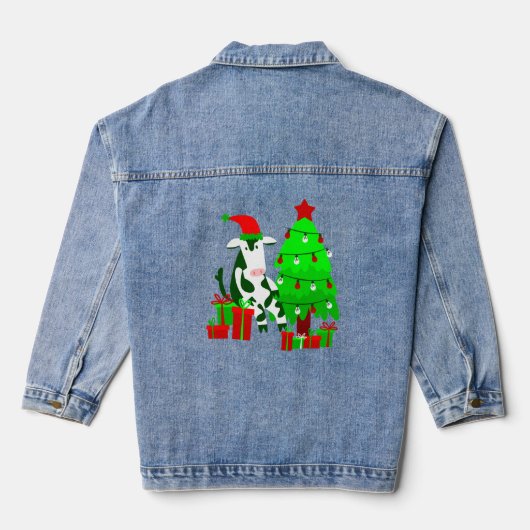 Weihnachtsbaumkuh Jeansjacke (Rückseite)