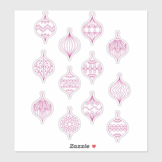 Weihnachtsbaumkunst Aufkleber (Blatt)