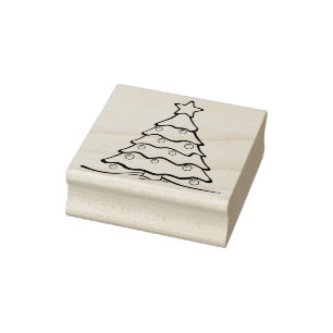 Weihnachtsbaumkunst Briefmarke Gummistempel