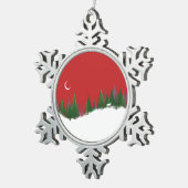 Weihnachtsbaumkunst Schneeflocken Zinn-Ornament (Rechts)