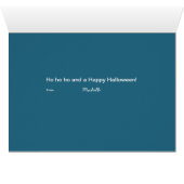 Weihnachtsbaumkürbis Halloween-Karte (Innenansicht Horizontal (Unten))