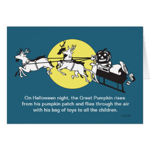 Weihnachtsbaumkürbis Halloween-Karte