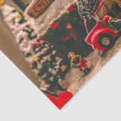 Weihnachtsbaumladen Red Truck Familie Seidenpapier (Ausschnitt)