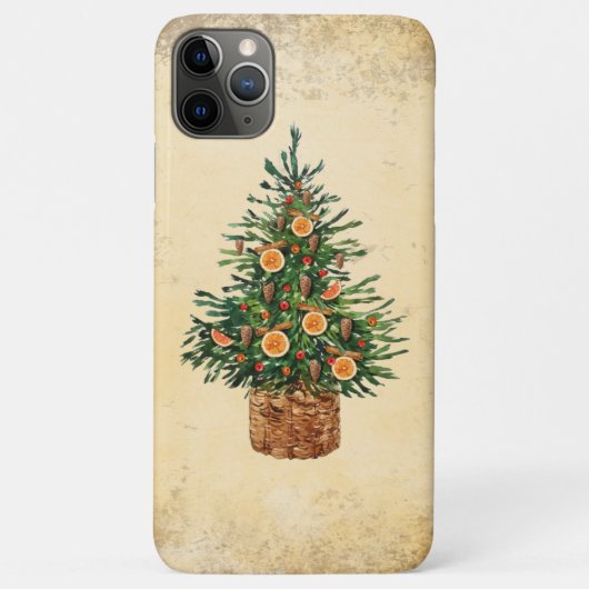 Weihnachtsbaumland Traditionelle einfache rustikal Case-Mate iPhone Hülle (Rückseite)