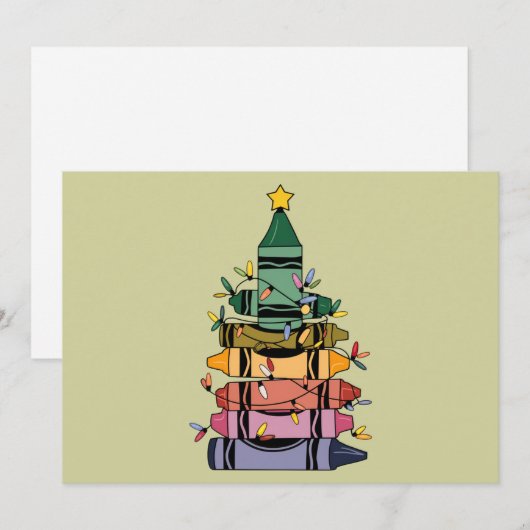 Weihnachtsbaumlehrer Lebensgeschenke Feiertagskarte (Vorne/Hinten)