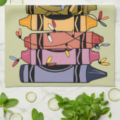 Weihnachtsbaumlehrer Lebensgeschenke Geschirrtuch (Gefaltet)