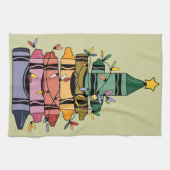 Weihnachtsbaumlehrer Lebensgeschenke Geschirrtuch (Horizontal)