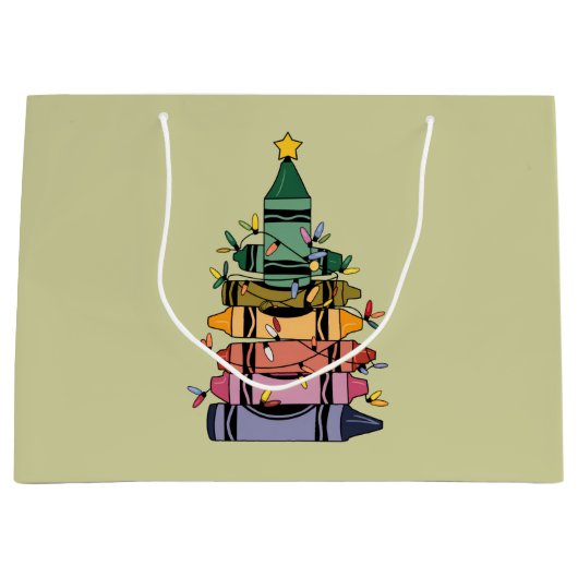 Weihnachtsbaumlehrer Lebensgeschenke Große Geschenktüte (Vorderseite)