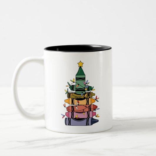 Weihnachtsbaumlehrer Lebensgeschenke Zweifarbige Tasse (Links)