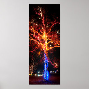 Weihnachtsbaumleuchten Abstrakt Poster