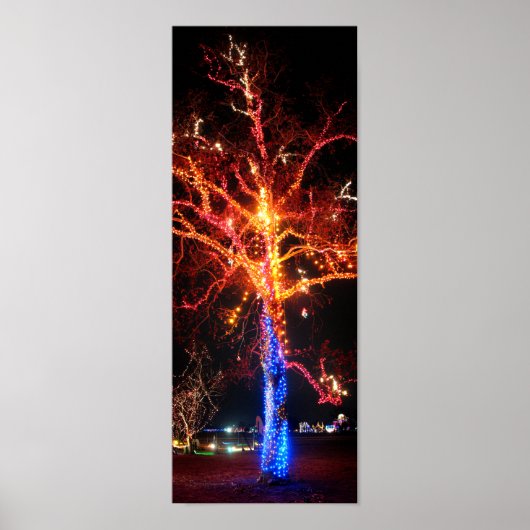 Weihnachtsbaumleuchten Abstrakt Poster (Vorne)