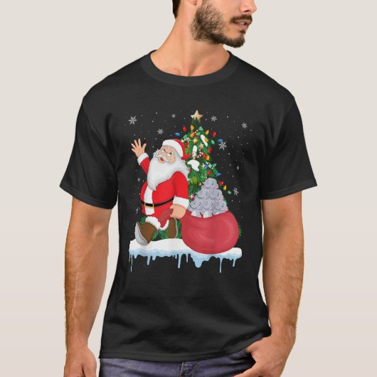 Weihnachtsbaumleuchten Elephant Animal T-Shirt (Vorderseite)