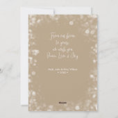 Weihnachtsbaumleuchten Feiertagskarte (Rückseite)