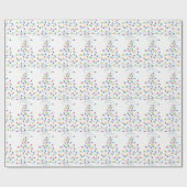 Weihnachtsbaumleuchten Geschenkpapier (Flach)