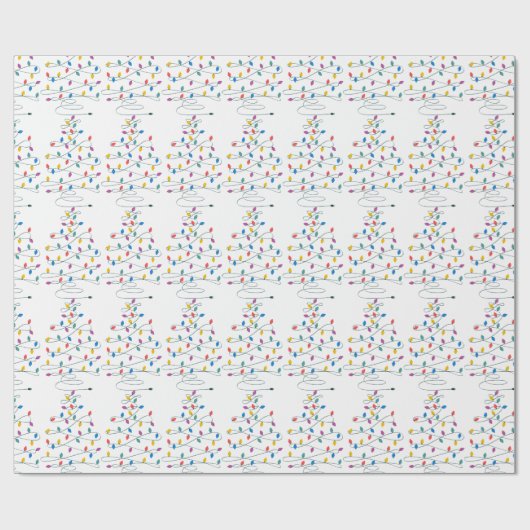 Weihnachtsbaumleuchten Geschenkpapier (Flach)