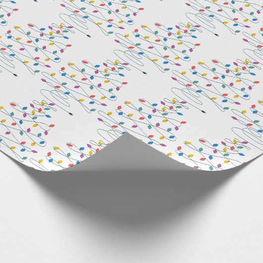 Weihnachtsbaumleuchten Geschenkpapier (Ecke)