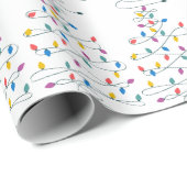 Weihnachtsbaumleuchten Geschenkpapier (Rolleneckpunkt)