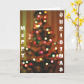 Weihnachtsbaumleuchten Karte (Gelbe Blume)