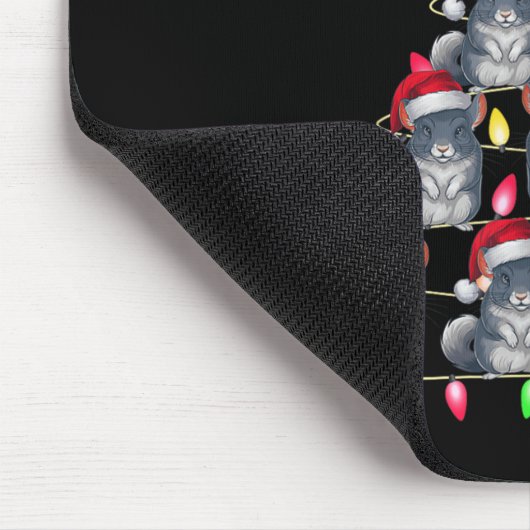 Weihnachtsbaumleuchten Männer Santa Chinchilla X Mousepad (Ecke)
